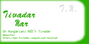 tivadar mar business card